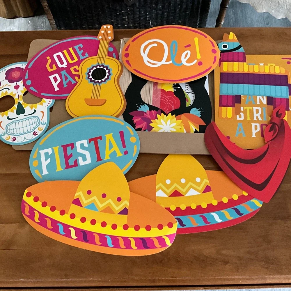 Party Graphix Photo‎ Booth Props Fiesta Theme Mexican Decorations